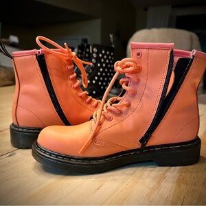 Dr. Martens Kids Boots in Bright Orange